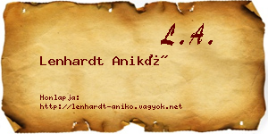 Lenhardt Anikó névjegykártya